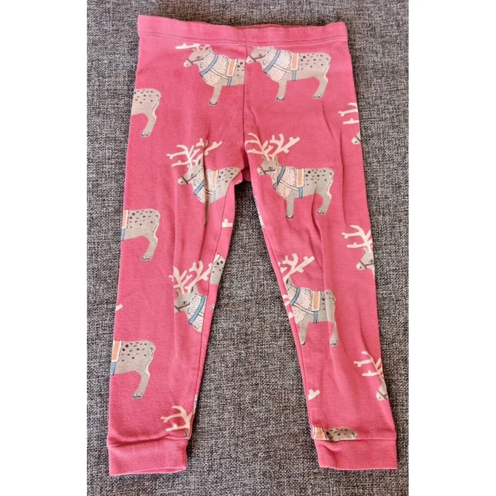 pajama 3T Tea Pink Reindeer Long Sleeve Shirt Pants Set